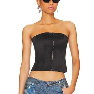 Danielle Guizio black corset top in small